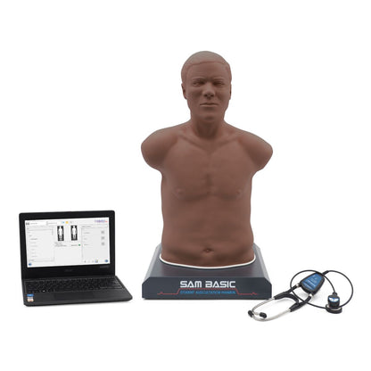 SAM Basic® - Affordable Adult Auscultation Manikin with Laptop