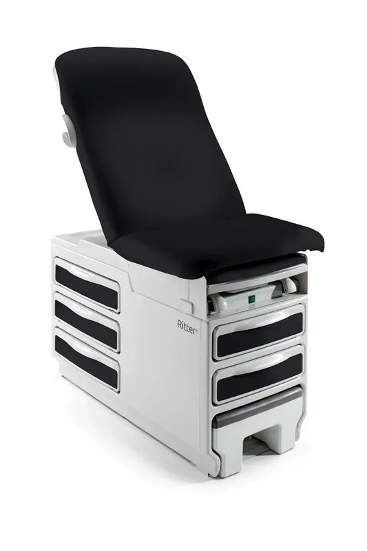 Ritter 204 Manual Exam Table with Drawer Heater & Pelvic Tilt, 230V, Soft Touch 28in Upholstery Top