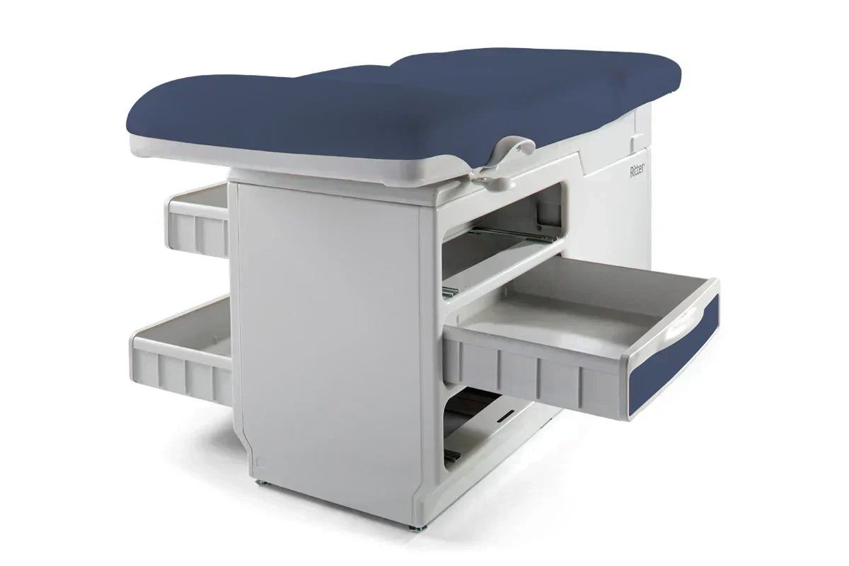 Ritter 204 Manual Exam Table with Drawer Heater & Pelvic Tilt, 230V, Seamless 28in Upholstery Top