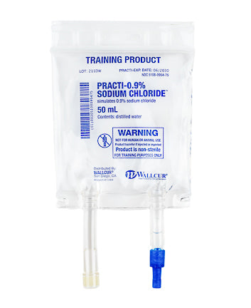 Practi-0.9% Sodium Chloride™ 50 mL I.V. Solution Bag (for training)