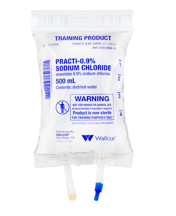 Practi-0.9% Sodium Chloride™ 500 mL I.V. Solution Bag (for training)