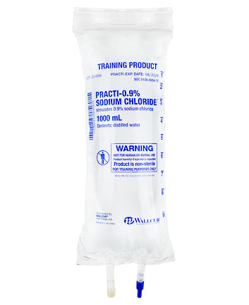 Practi-0.9% Sodium Chloride™ 1000 mL I.V. Solution Bag (for training)