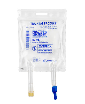 Practi-5% Dextrose™ 50 mL I.V. Solution Bag (for training)