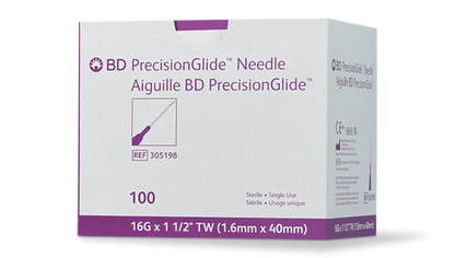 BD PrecisionGlide™ Hypodermic Needle Regular Bevel, Sterile