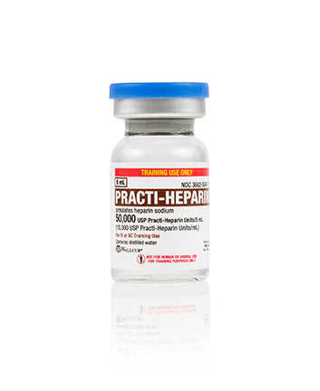 Practi-Heparin™ 50,000 USP/5 mL (10,000 U/mL) for training