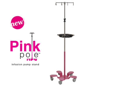 infusion pump stand pink pole