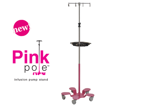 infusion pump stand pink pole