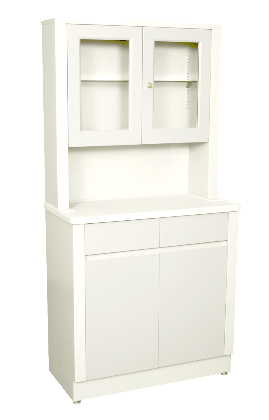 Modular Treatment Cabinet and Overhead Cabinet with Two Bottom Drawers and Doors