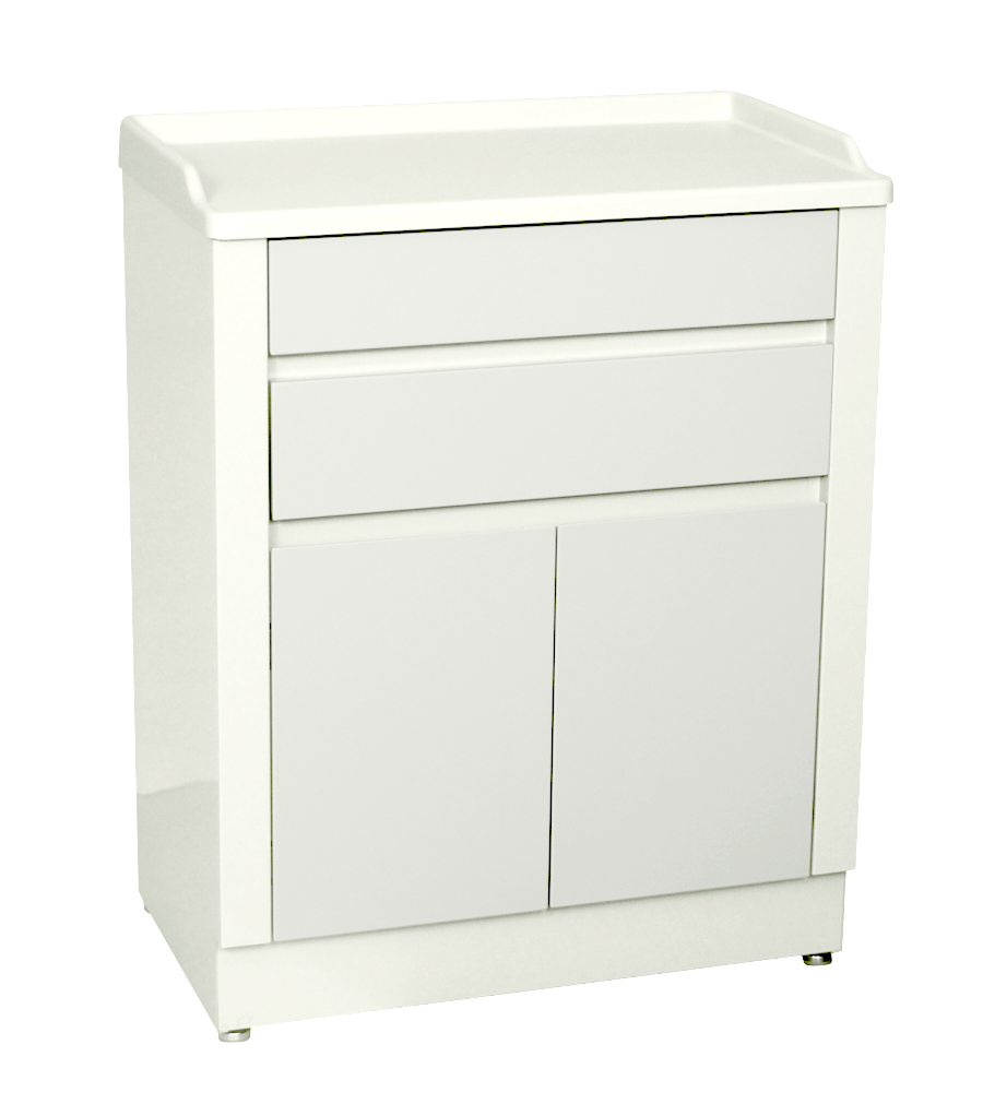 Modular Treatment Cabinet with Two Bottom Drawers and Doors