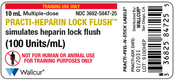 Practi-Heparin Lock Flush 100™ Peel-N-Stick Labels (for training)