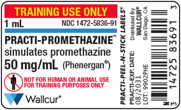 Practi-Promethazine™ Peel-N-Stick Label (for training)