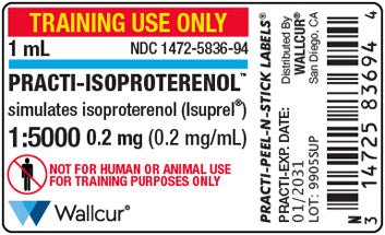 Practi-Isoproterenol™ Peel-N-Stick Label (for training)