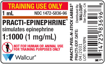 Practi-Epinephrine™ Peel-N-Stick Labels (for training)