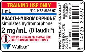 Practi-Hydromorphone™ Peel-N-Stick Labels (for training)