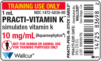 Practi-Vitamin K™ Peel-N-Stick Labels (for training)