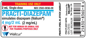 Practi-Diazepam™ Peel-N-Stick Labels (for training)