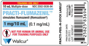 Practi-Flumazenil™ Peel-N-Stick Labels (for training)