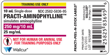 Practi-Aminophylline™ Peel-N-Stick Labels (for training)