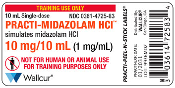 Practi-Midazolam HCI™ 10 mL Peel-N-Stick Labels (for training)