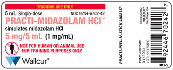 Practi-Midazolam HCI™ 5 mL Peel-N-Stick Labels (for training)