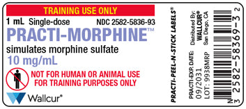 Practi-Morphine™ Peel-N-Stick Labels (for training)