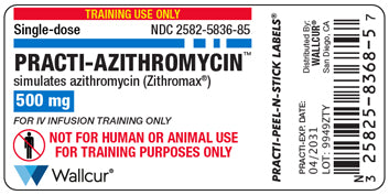 Practi-Azithromycin™ Peel-N-Stick Labels (for training)