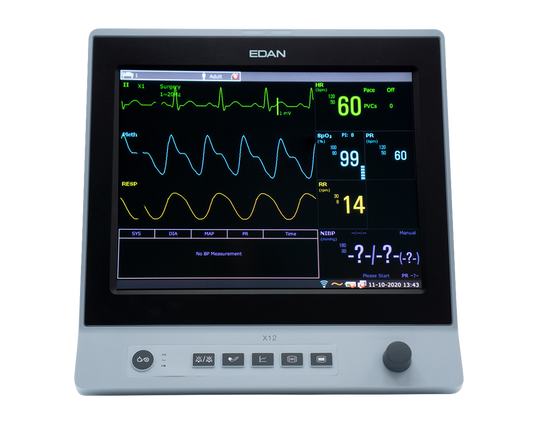 X12 Patient monitor with 12'' touch screen and Wi-Fi.