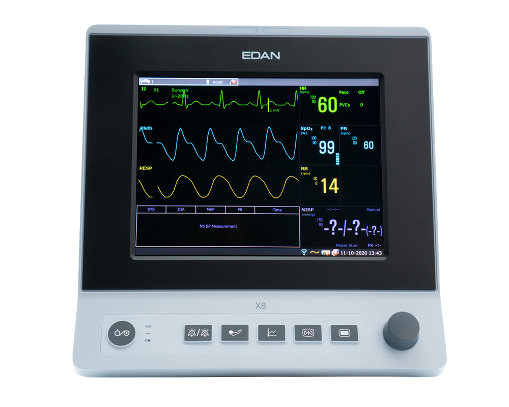 Edan X8 Patient monitor with 8'' touch screen and Wi-Fi