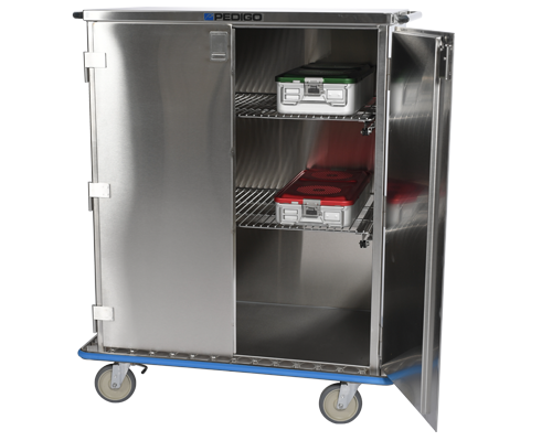 surgical case cart stainless steel