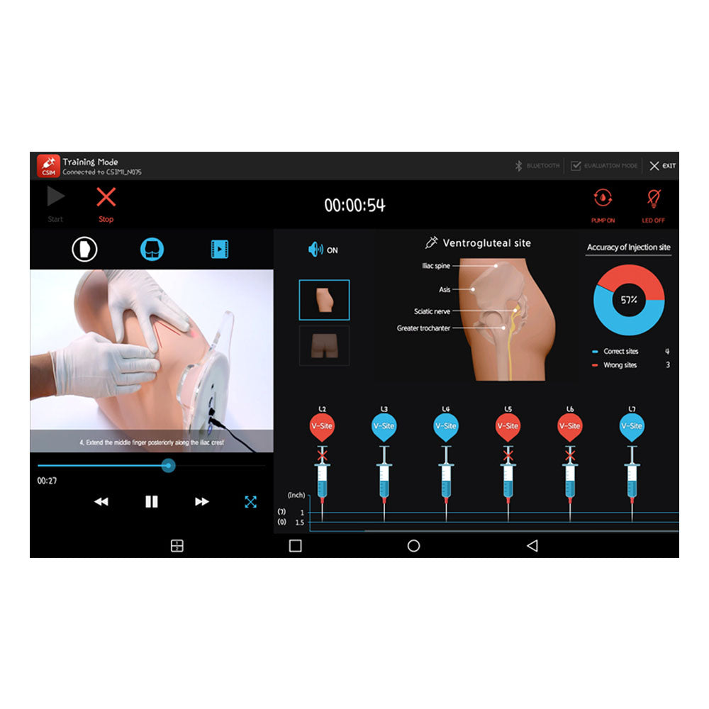 Intramuscular Injection Simulator (w/tablet real-time feedback)