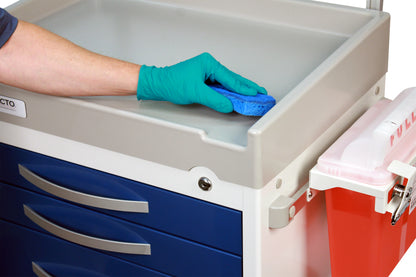 Loaded Rescue Series Anesthesiology Medical Cart, 5 Blue Drawers