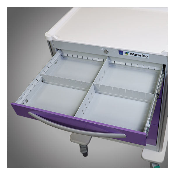 4-Drawer Short Aluminum Emergency Cart