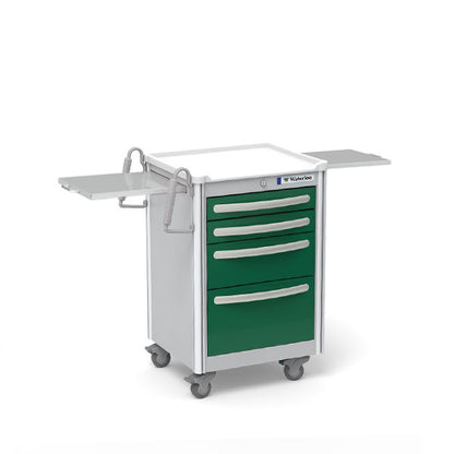 4-Drawer Junior Short Aluminum Bedside Cart