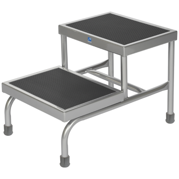 double step footstool welded steel