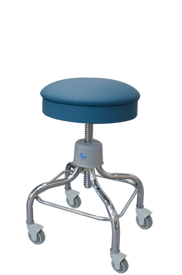 chrome stool with screw shaft no backrest