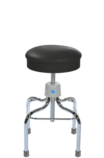 Chrome Operating stool with caster