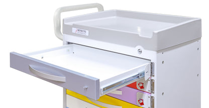 Rescue Series Pediatric Medical Cart, 9 multicolor drawers