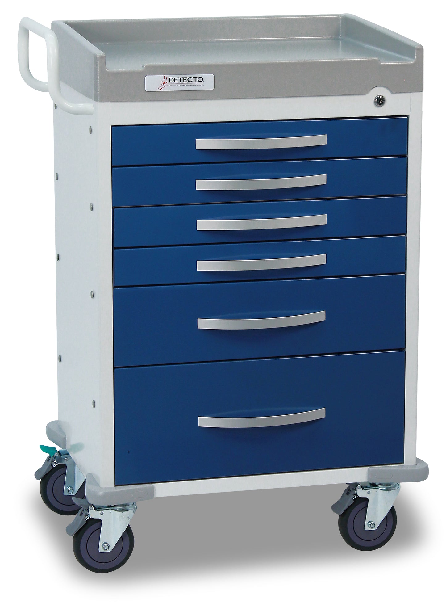 Rescue Series Anesthesiology Medical Cart, 6 Blue Drawers