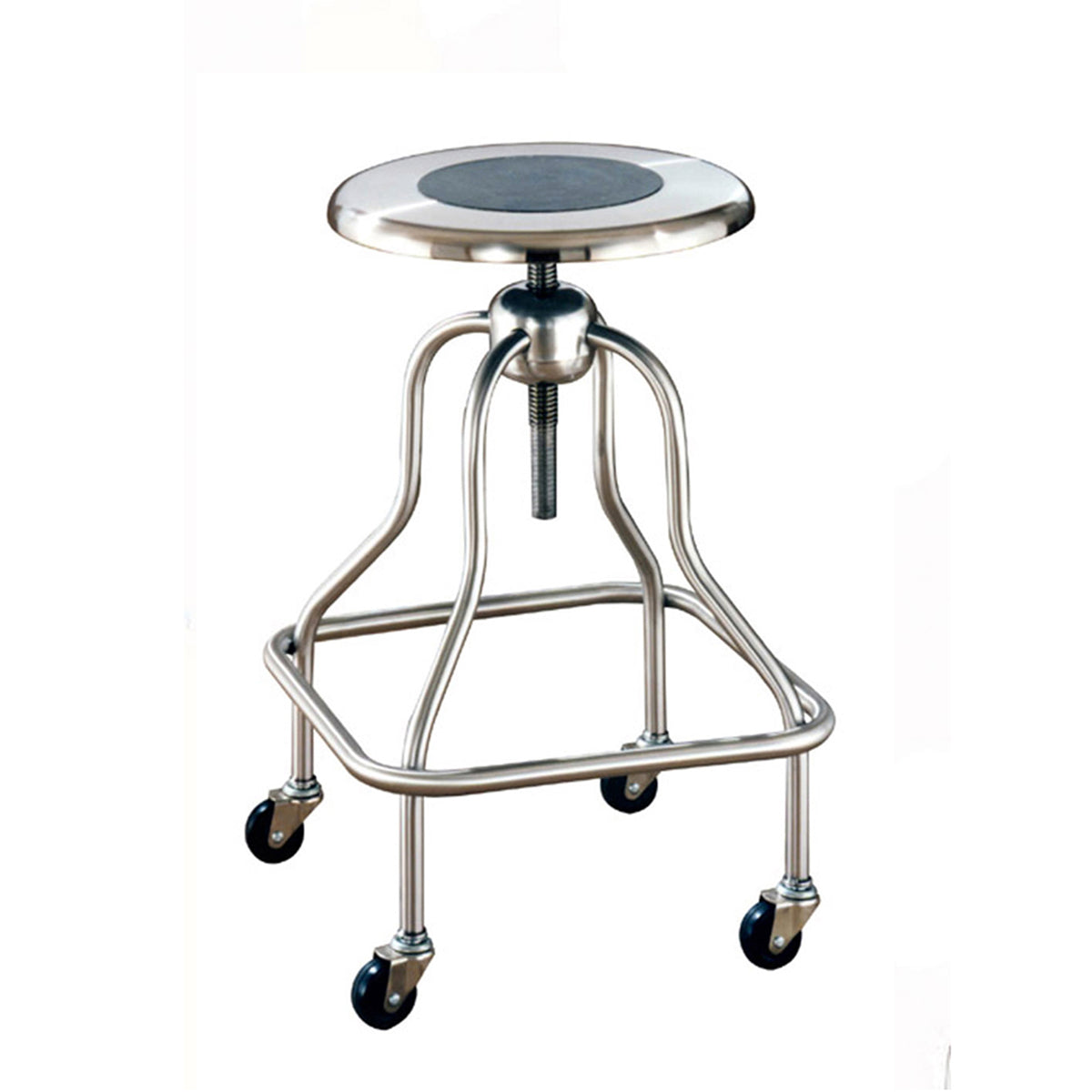 Stainless Steel Revolving Stool with Foot Ring