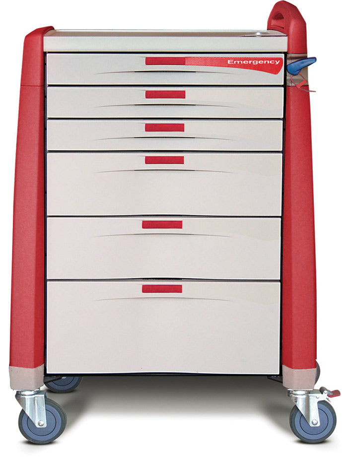 Avalo 6 Drawer Standard Height Emergency Crash Cart