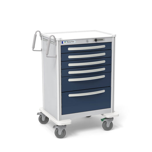 6-Drawer Tall Aluminum Anesthesia Cart