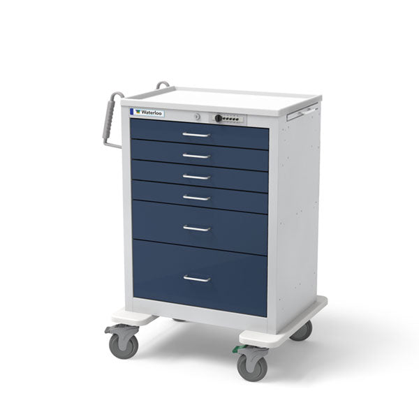 6-Drawer Tall Steel Anesthesia Cart