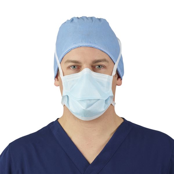 HALYARD* Blue Level 1 Surgical Mask with Horizontal Ties