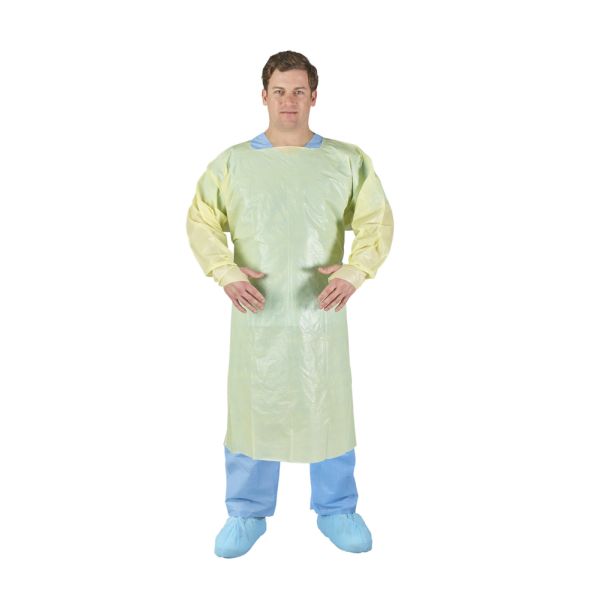 HALYARD* Over-the-Head Poly-Coated Fluid Resistant Gown