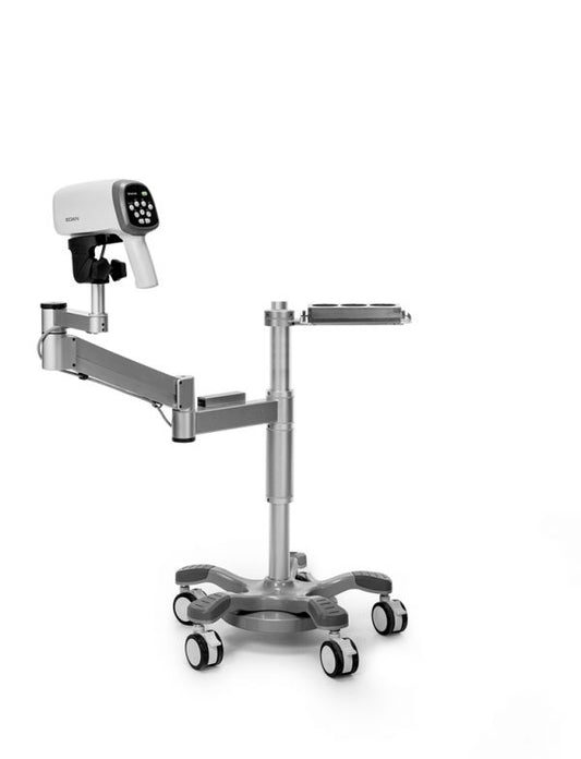 High resolution video colposcope with basic roll stand