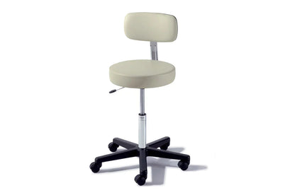 Ritter 273 Air Lift Stool with Back, Soft Rubber Casters