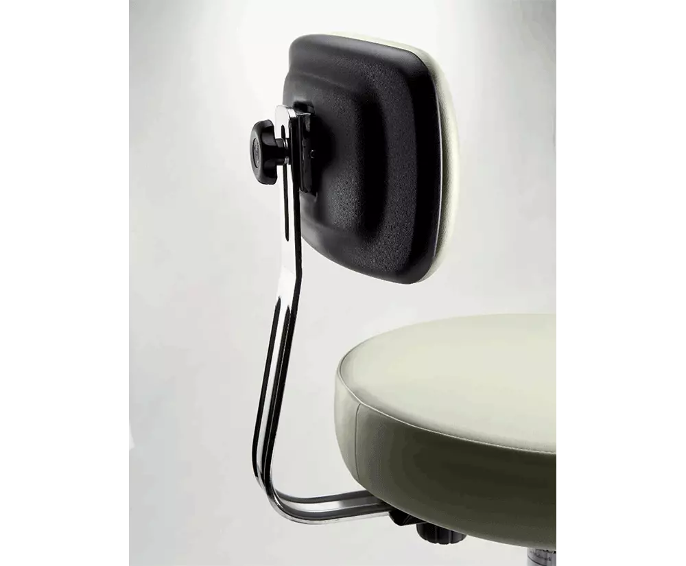 Ritter 271 Adjustable Stool with Back - Soft Rubber Casters